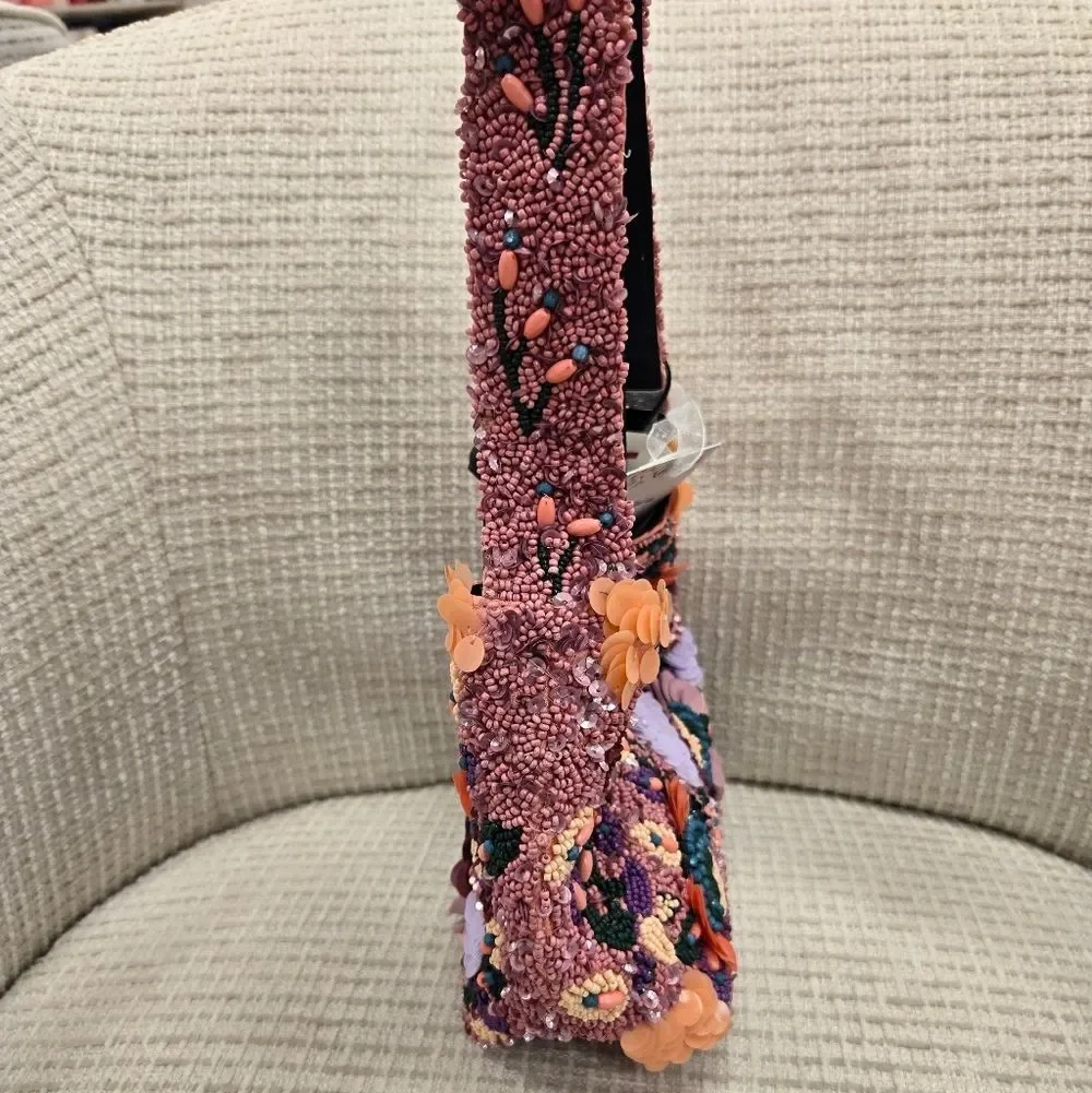 Stylish Multicolor Beaded Handbag